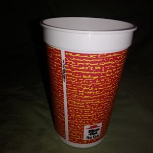 Vintage 1993 Pizza Hut Textured Look Collector Cup 5" Tall 3 3/8" Diameter